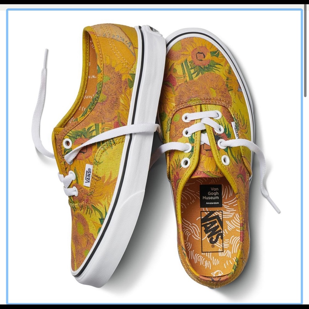 Vans x Van Gogh Authentic NIB Sunflowers M8.5 W10